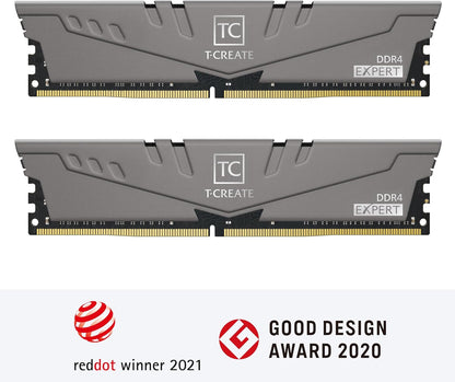 T-Create Expert Overclocking 10L DDR4 64GB Kit (2 X 32GB) 3200Mhz (PC4 25600) CL16 Desktop Memory Module Ram - TTCED464G3200HC16FDC01