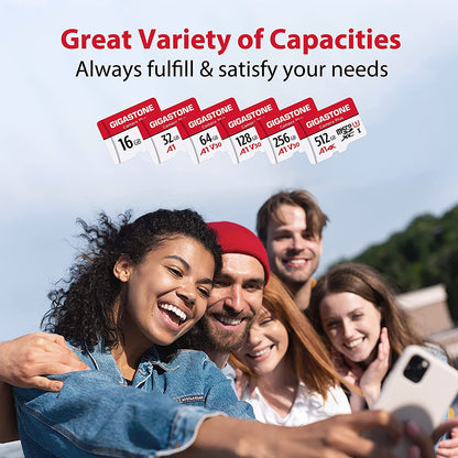 64GB Micro SD Card 2-Pack, Camera Plus, Microsdxc Memory Card for Wyze Cam, Security Camera, Smartphone, Fire Tablet, 4K Video Recording, UHS-I U3 A1 V30, 95Mb/S, with Adapter